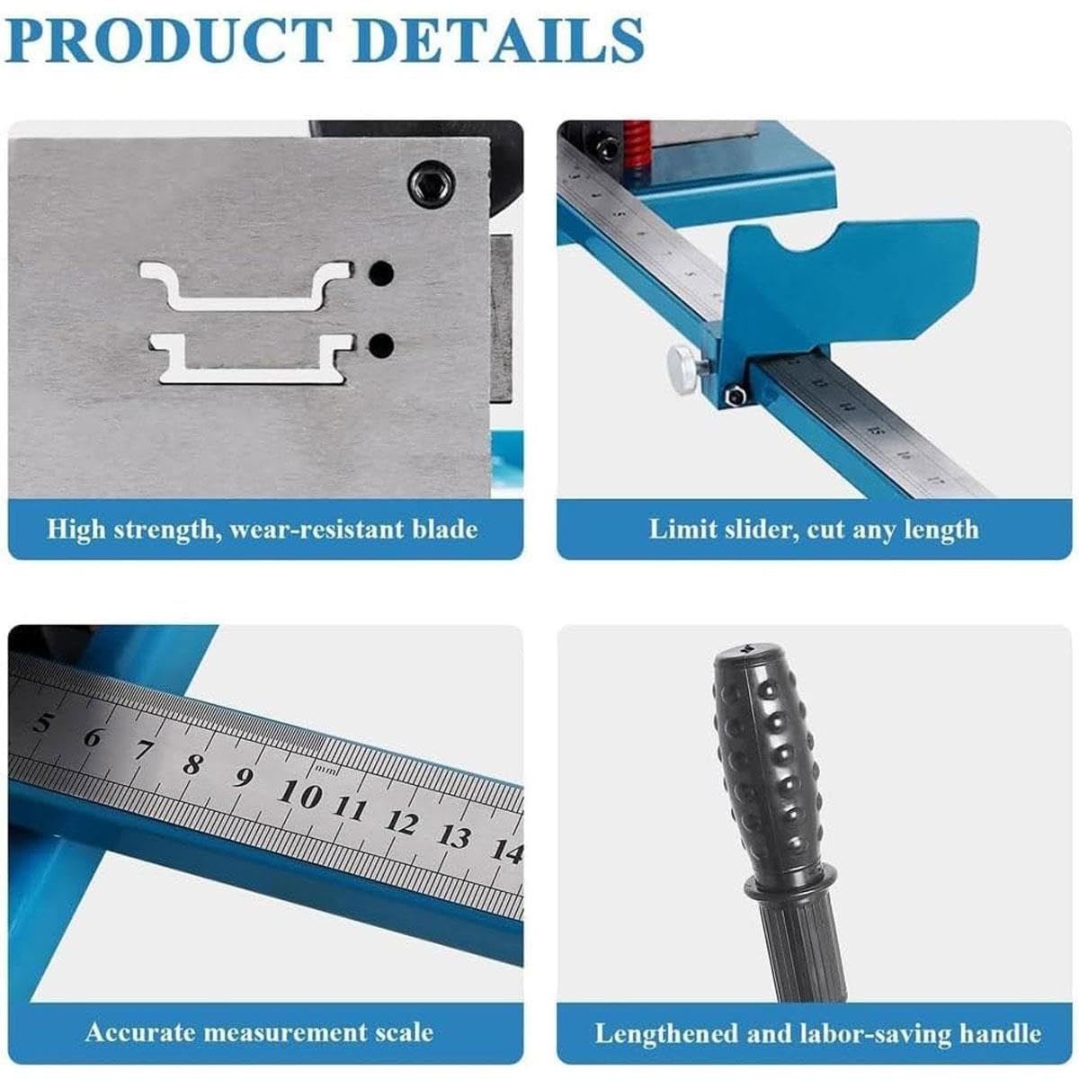 Cortador manual carril DIN doble ranura,regla 50cm,corte 35mm ancho
