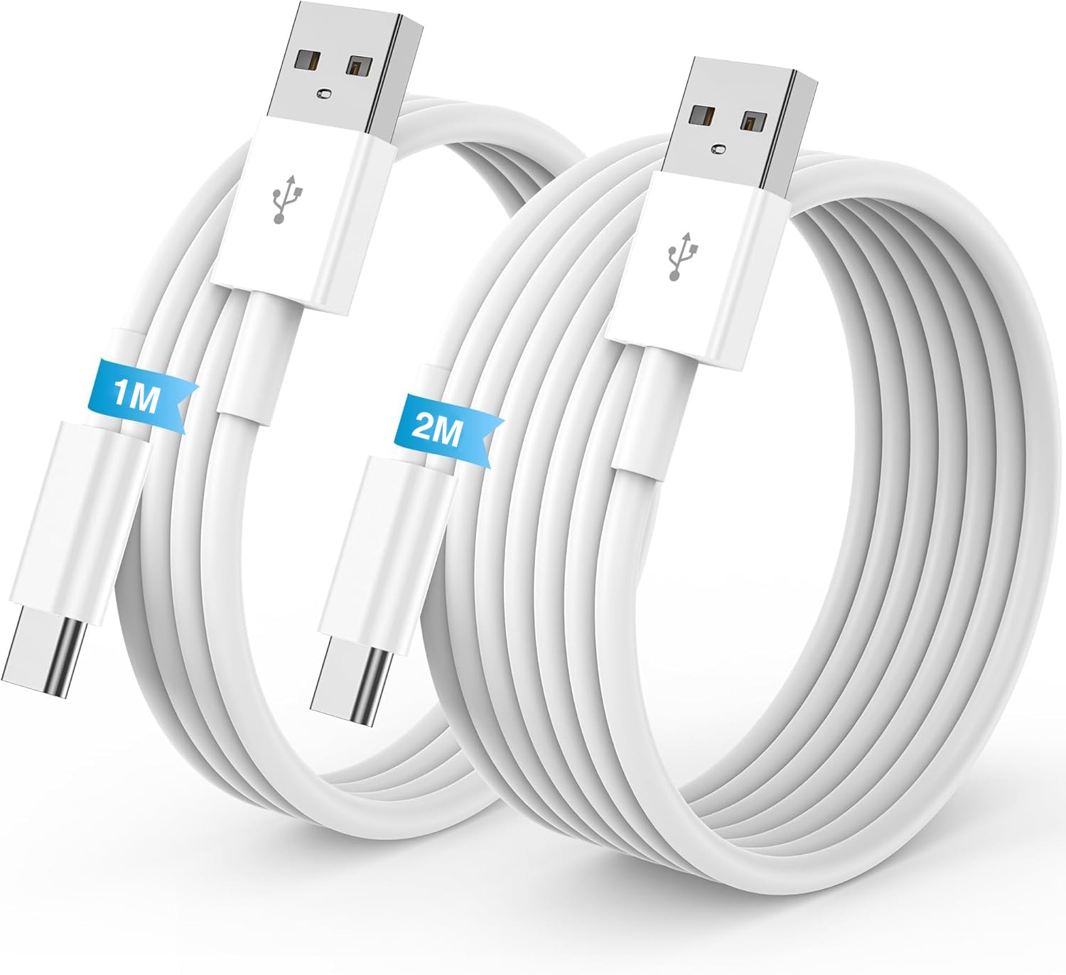 Câble USB Carplay USB A vers USB C 1M+2M Charge Rapide pour iPhone 17/16/15 Pro Max Samsung S25 iPad Pro