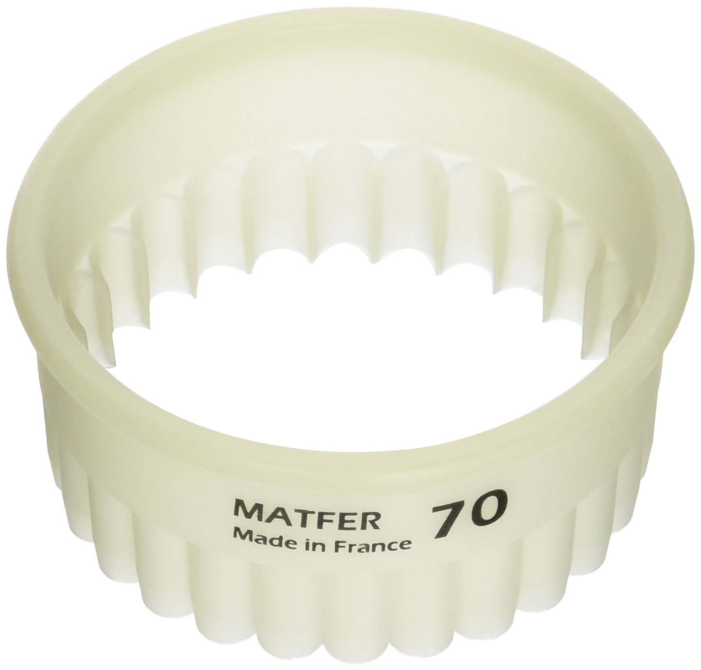 Matfer Bourgeat 150101 9-Piece Exoglass Round Non-Stick Fluted Pastry Cutter Set