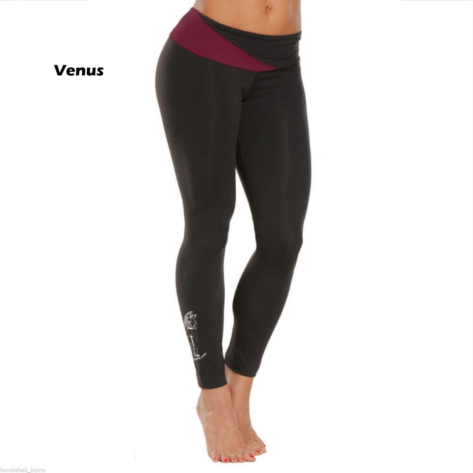 Womens Workout Gym Tights (Venus L Black/Red Venus)