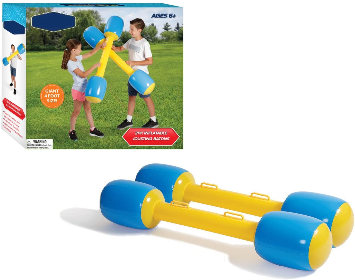 Perfect Life Ideas 2 Pack Inflatable Pool Toy Jousting Set for Pool Game for Teens and Kids Water Game - Indoor Outdoor Game, 4 Feet by 9 Inches