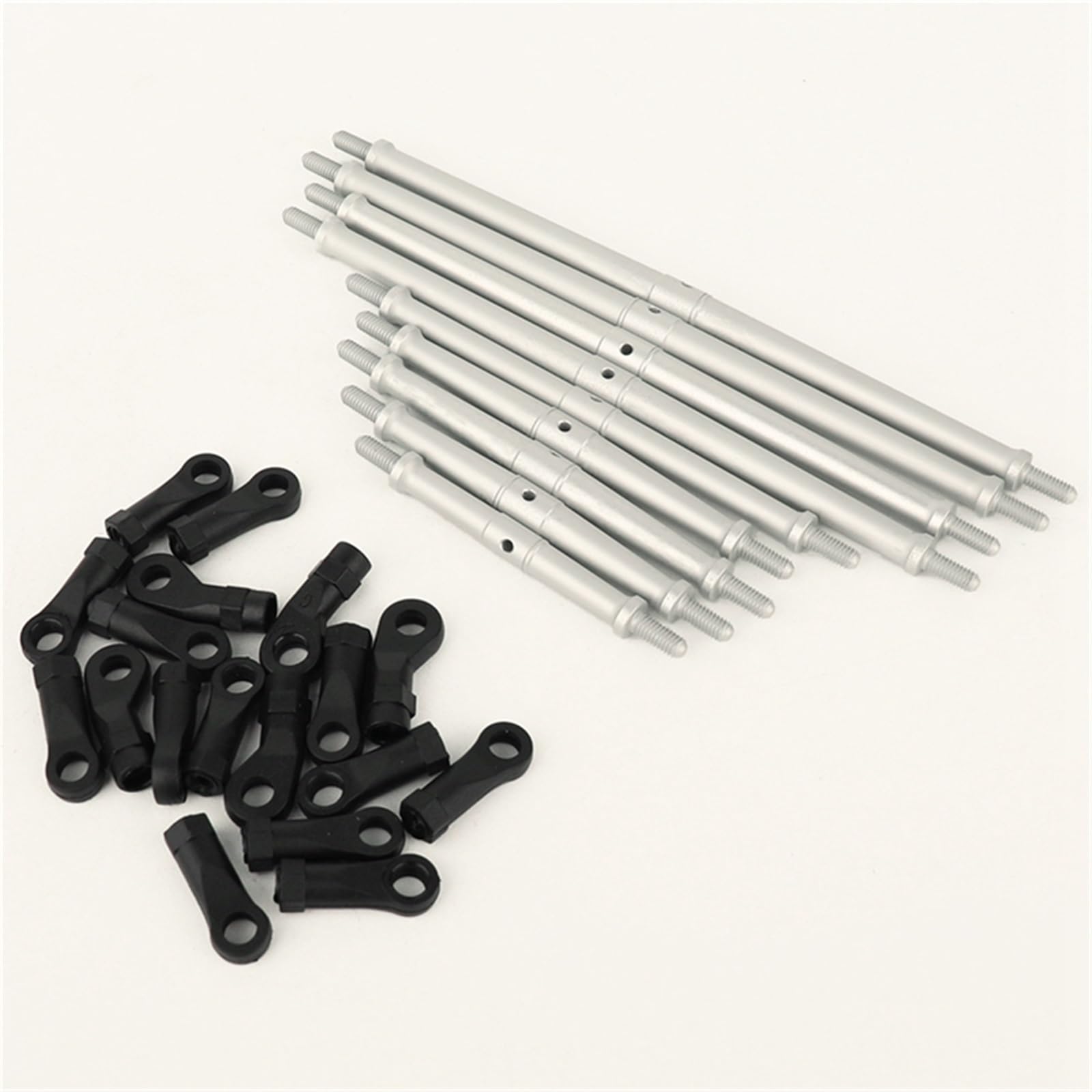 RC Upgrade Accessories for Axial for SCX10 for III for JT for Gladiator 9Pcs Metal Suspension Link Rod for Chassis Link Set for 1/10 RC Crawler Car Upgrade(Silver)