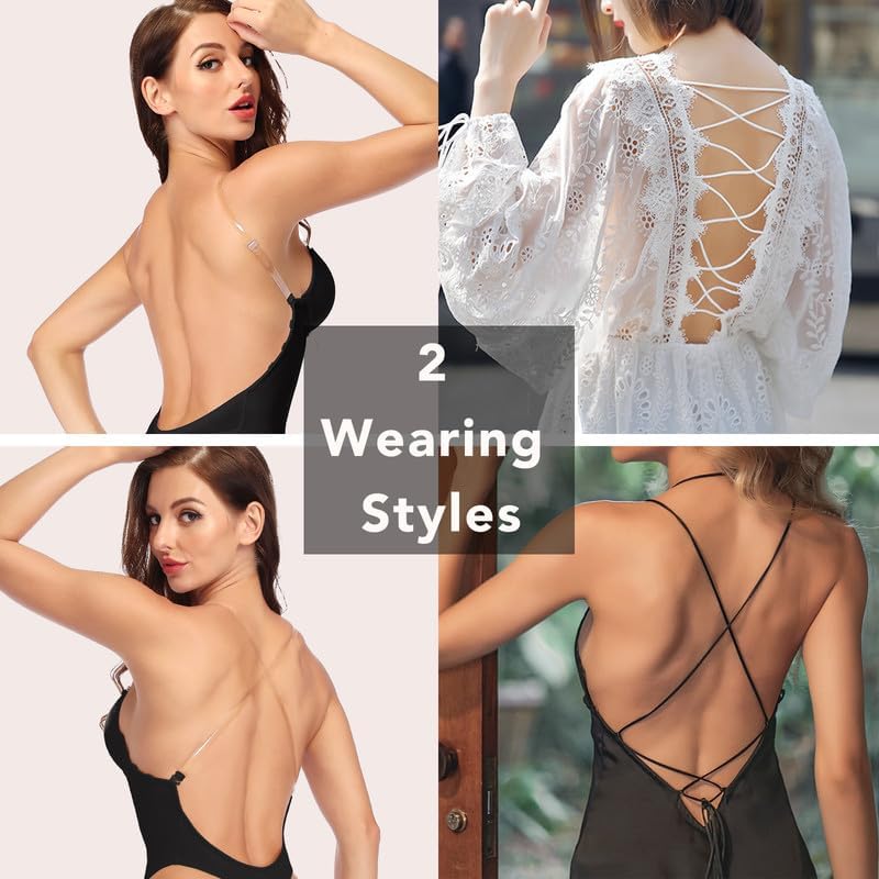 SHAPERIN Women's Backless Body Shaper Bra U Plunge Low Back Thong Shapewear Deep V Full Body Bodysuit - Image 5