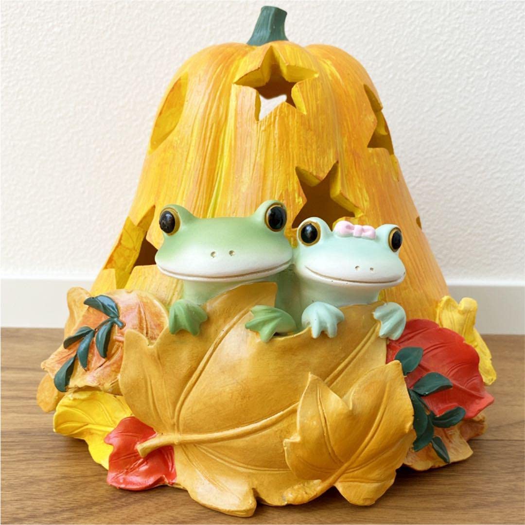 【匿名】カエル コポー かぼちゃのキャンドルカバー 置物 ハロウィン コポミ カエルのコポー カボチャのキャンドルカバー ハロウィン - メルカリ