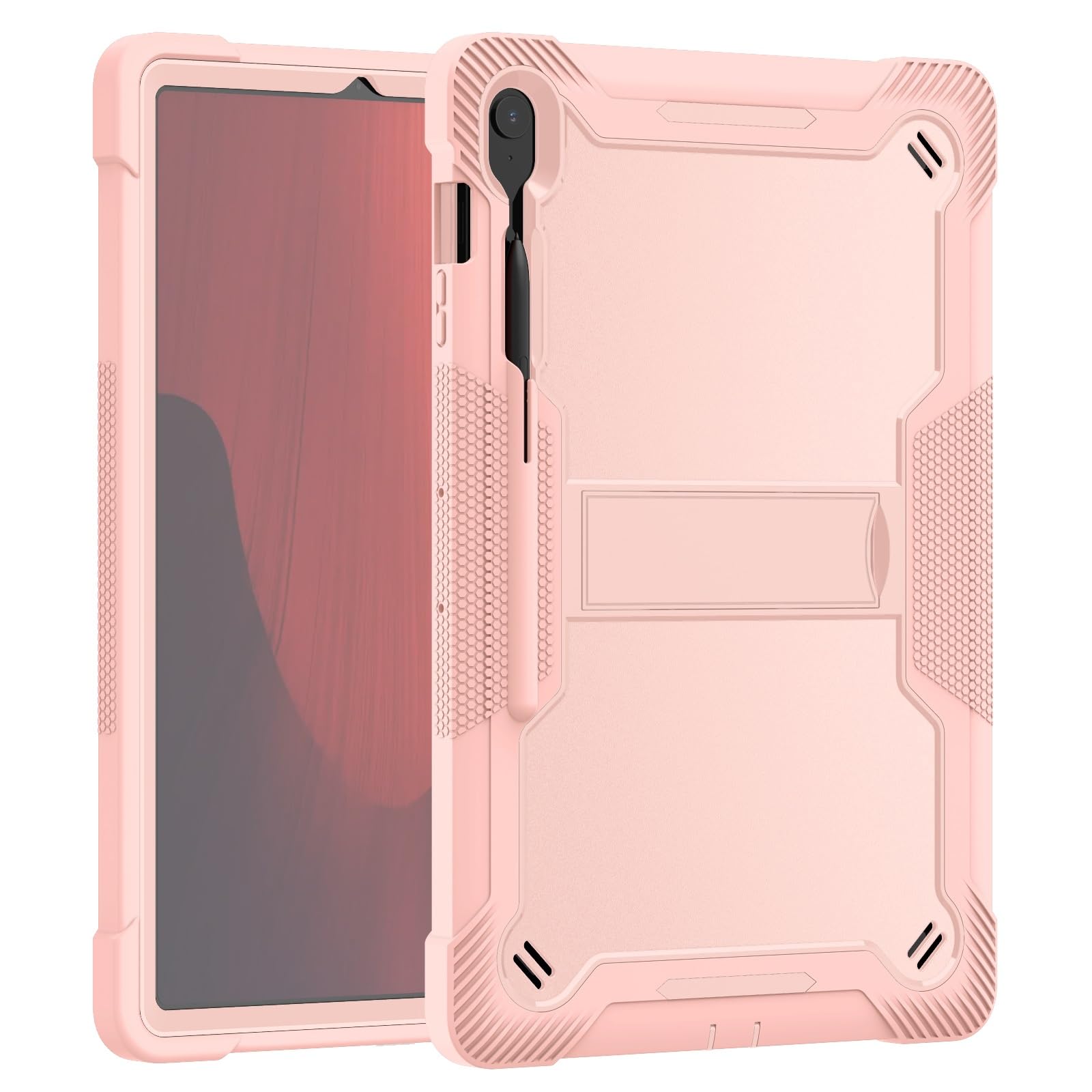 Coque Galaxy Tab S10 FE Plus antichoc or rose idéale pour le travail nomade - 8