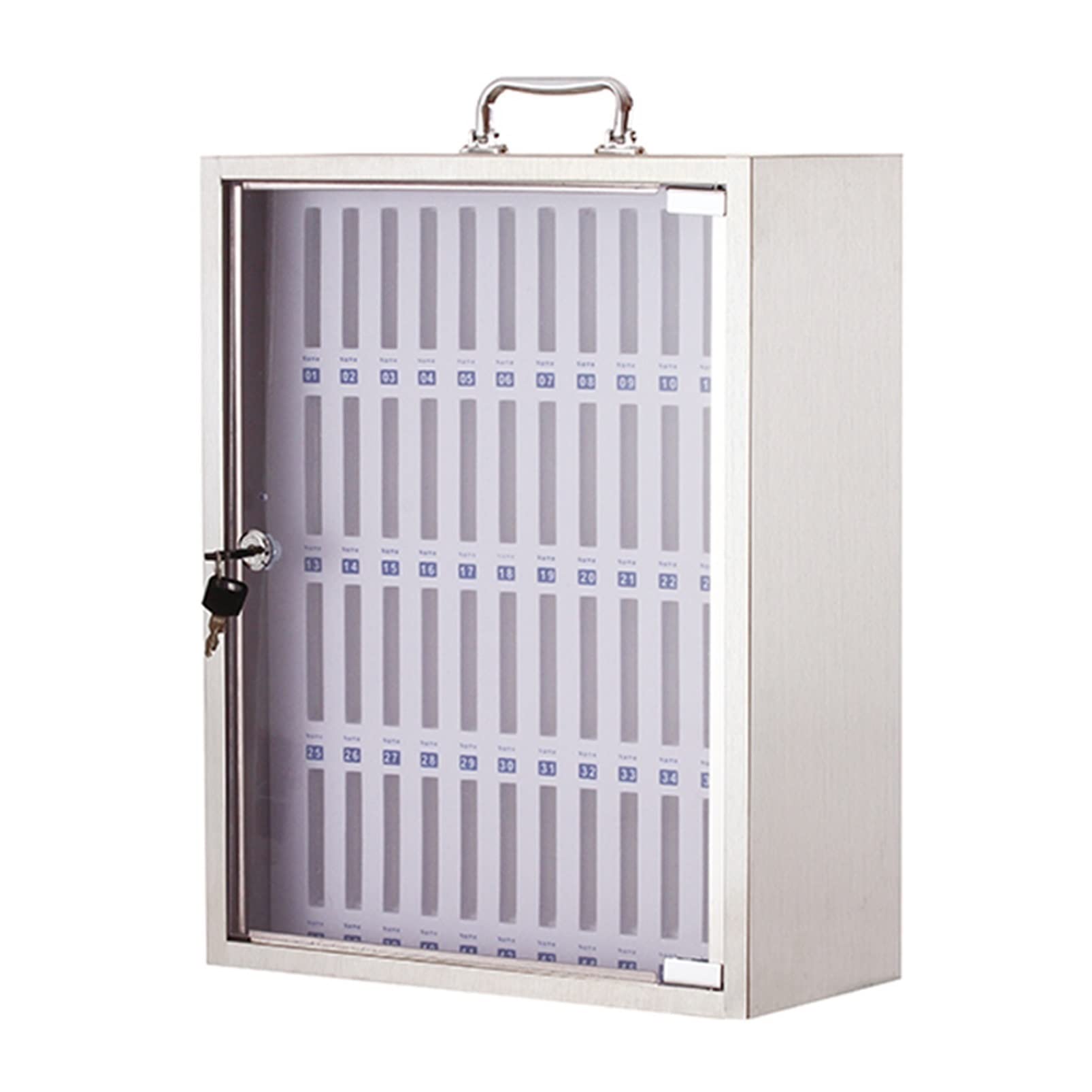 icVantA 48 Slots Stainless Steel Phone Storage Box Cell Phone Storage Cabinet Lockable Metal Mobile Phone Storage Cabinets Safe (Color : 48) (48)