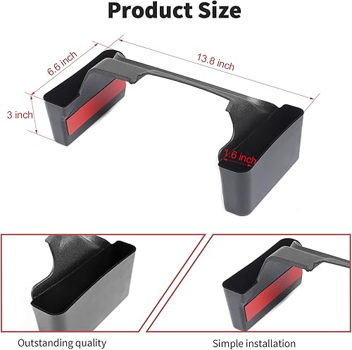 Miniatura 5 de JWWY Caja de almacenamiento para palanca de cambios para Jeep Wrangler JL JLU y Gladiator JT 2018-2025 + 4xe, organizador de cambios, bandeja de