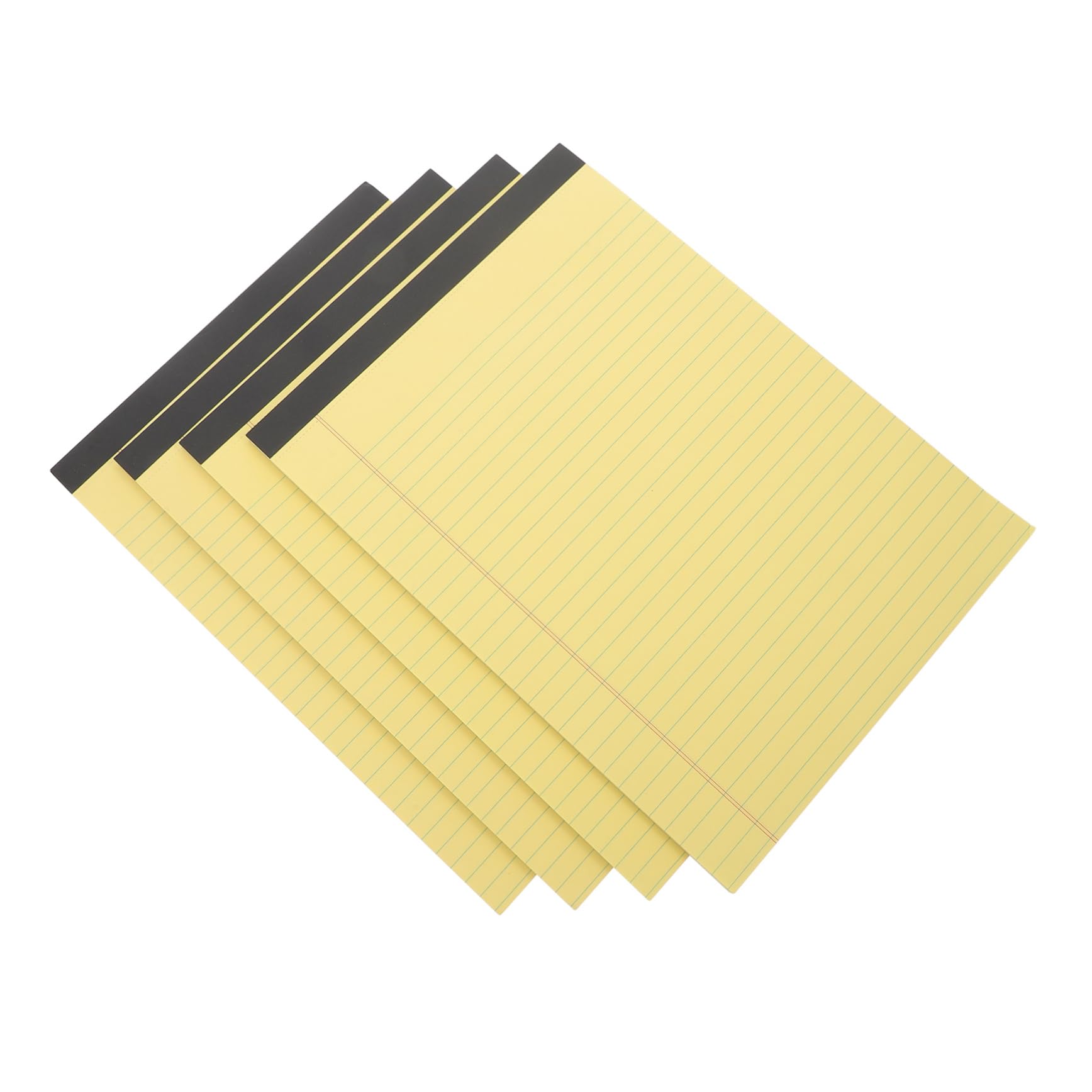 Blocco Note A4 Giallo Righe, 4 Pezzi Comodo e Facile da Scrivere, Carta di Qualità per Ufficio e Pianificazione Quotidiana