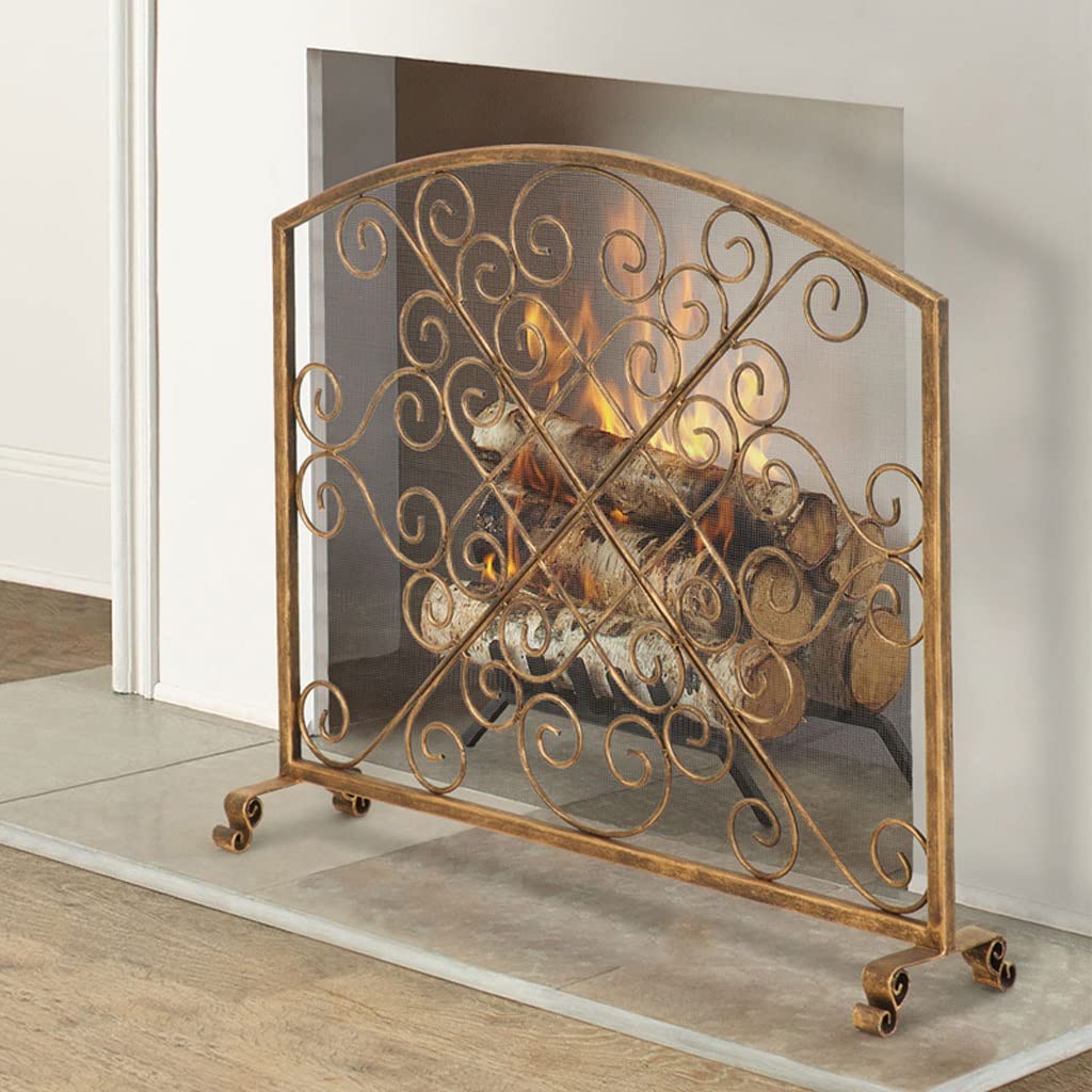 Salvachispas Chimenea Screen Screen Creative Hierro Chimenea Screen Pantalla Guardrail Chimenea Puerta Pantalla Pantalla Chimenea Funda Tallition Franja de Horno