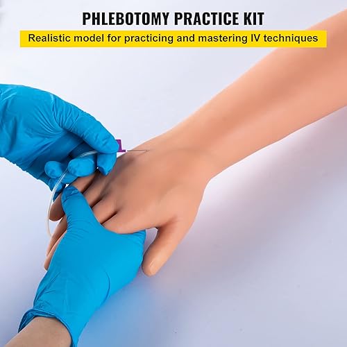 Miniatura 2 de VEVOR Kit de práctica de flebotomía de 12 piezas, entrenamiento intravenoso intravenoso de punción intravenosa, kit de brazo de práctica IV de alta