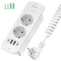 Presa a scomparsa da tavolo, 2 scomparti con 4 USB (2 USB A + 2 x Type)