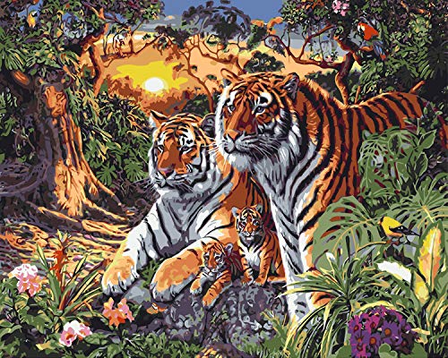 Yoofoss Schilderen op nummer, kit voor kinderen, hoofddecoratie voor volwassenen en kinderen, woondecoratie, 39 x 50 cm