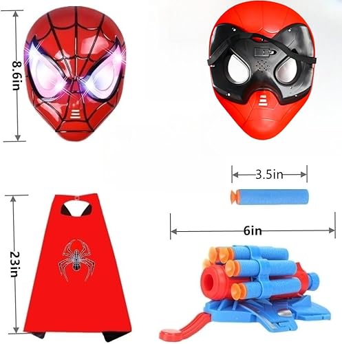 Miniatura 2 de Superherotoys para niños de 4 a 10 años, lanzadores de tela y máscaras, lanzador de plástico para muñeca, ropa de superhéroe para niños, juguetes
