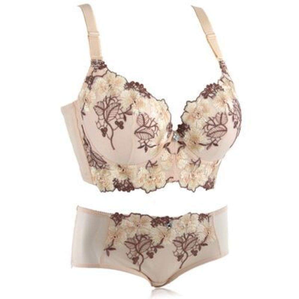 sakkdaull Specially designed for European and American embroidery thin section set girls gather adjustment type with steel ring underwear color 80C