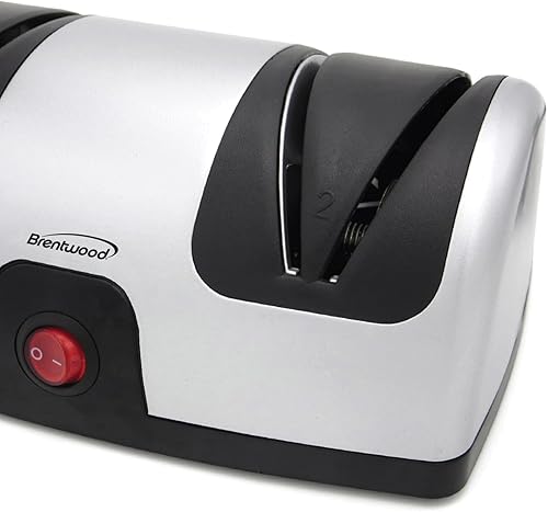 Miniatura 9 de Brentwood TS-1001 - Afilador de cuchillos eléctrico de 2 etapas, 9.80 pulgadas x 7.20 pulgadas x 4.80 pulgadas