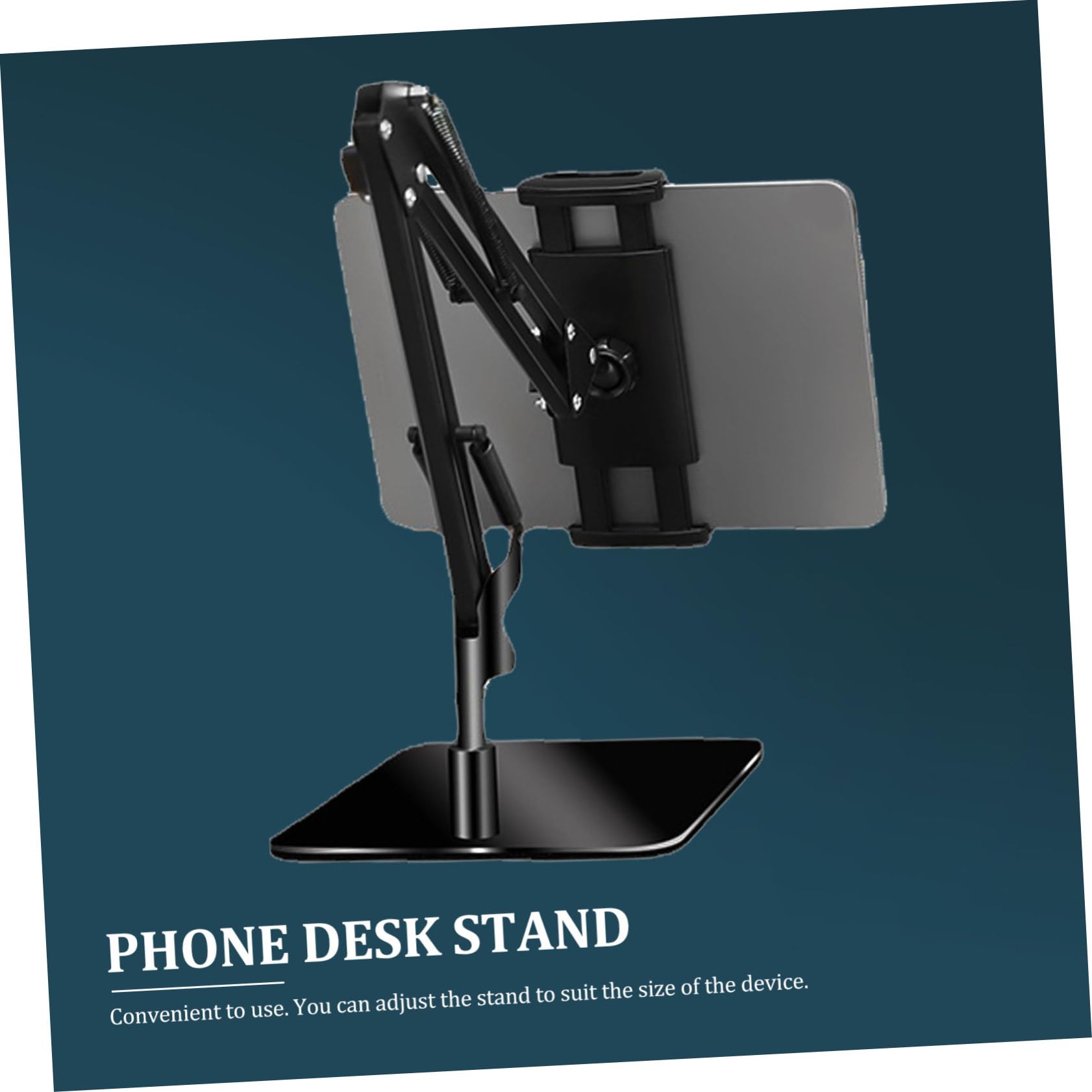 Soporte telescópico para teléfono móvil Tubo de Subida Soporte para teléfono móvil Soportes Tableta Soporte Ajustable para Celular Soporte para Celular de Escritorio Metal Negro