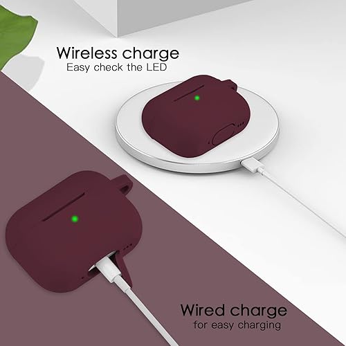 Miniatura 5 de OLEBAND Funda para Airpods de 3 generación con bonito llavero brillante funda protectora de silicona y antideslizante para Apple Air Pod 3 LED