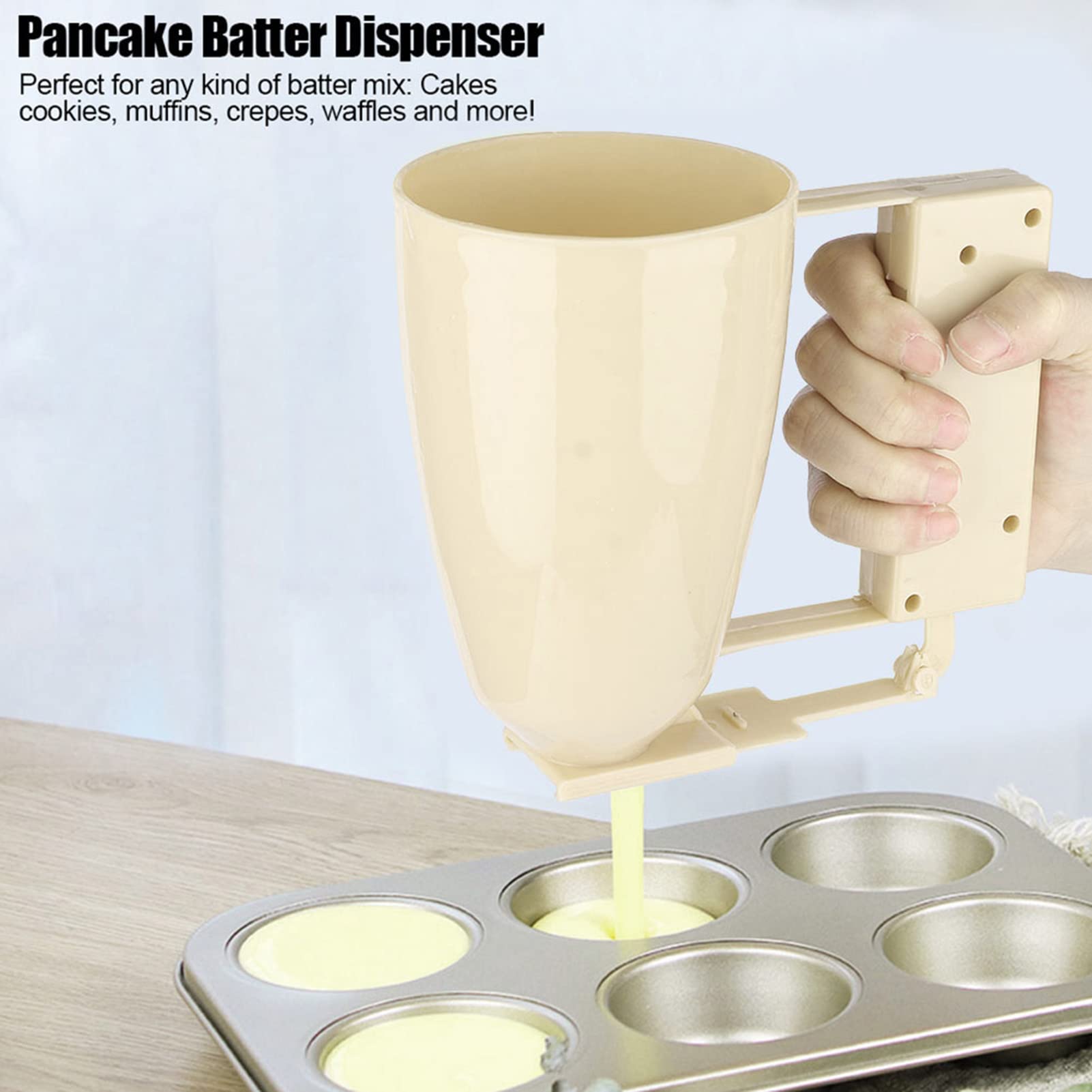 Gsycle Pancake Batter Dispenser, Pancake Maker Pancake Dispenser Baking Accessories Waffle Maker Cupcake Funnel Cake Maker for Baking