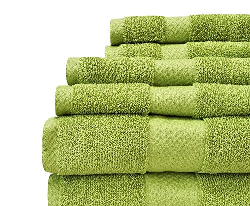 Jc Penny Home - Solid Bath Towels - 6 Piece Towel Set (Dark Citron)
