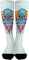 Vista 1 de devor Dress Socks Women Dress for Women's Socks Crew Length Sock Cute Psychedelic Skull Magic Mushroom Sock
