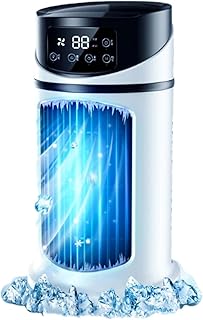 Tragbarer Mini-Kühler mit USB-Anschluss, 6 Geschwindigkeiten, 3 Modi, 300 ml Wassertank, Verdunstungskühlung für Reisen, Auto und Schreibtisch