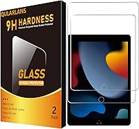 Vista 1 de 2 Pack Screen Protector for iPad 9th 8th 7th Generation 10.2 Inch 2021/2020/2019, Anti-Scratch 9H Hardness Tempered Glass Film Apple Pencil