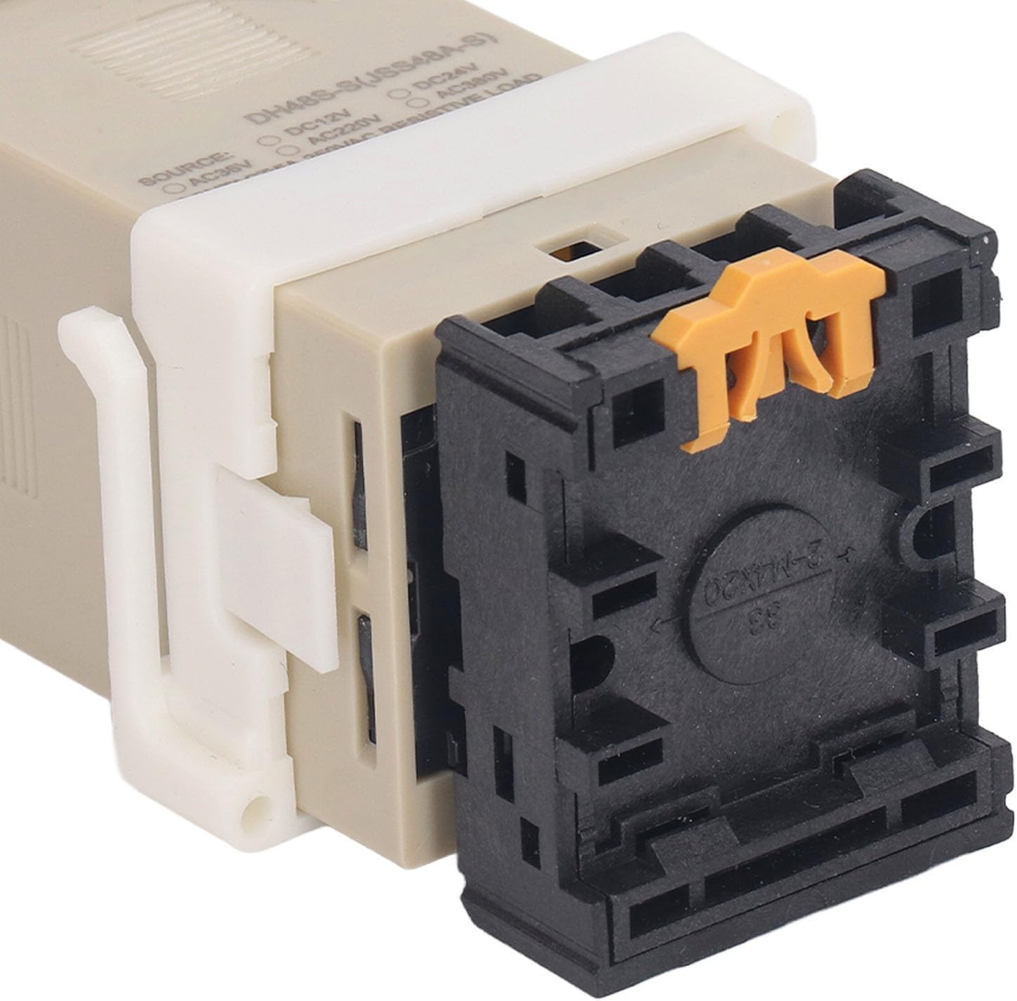 Digital Time Relay Switch Adjustable Cycle Delay Timer 0.1s to 99h for Street Light Electrical Cabinet LED Neon Lights with Flame Retardant Shell (AC380V)