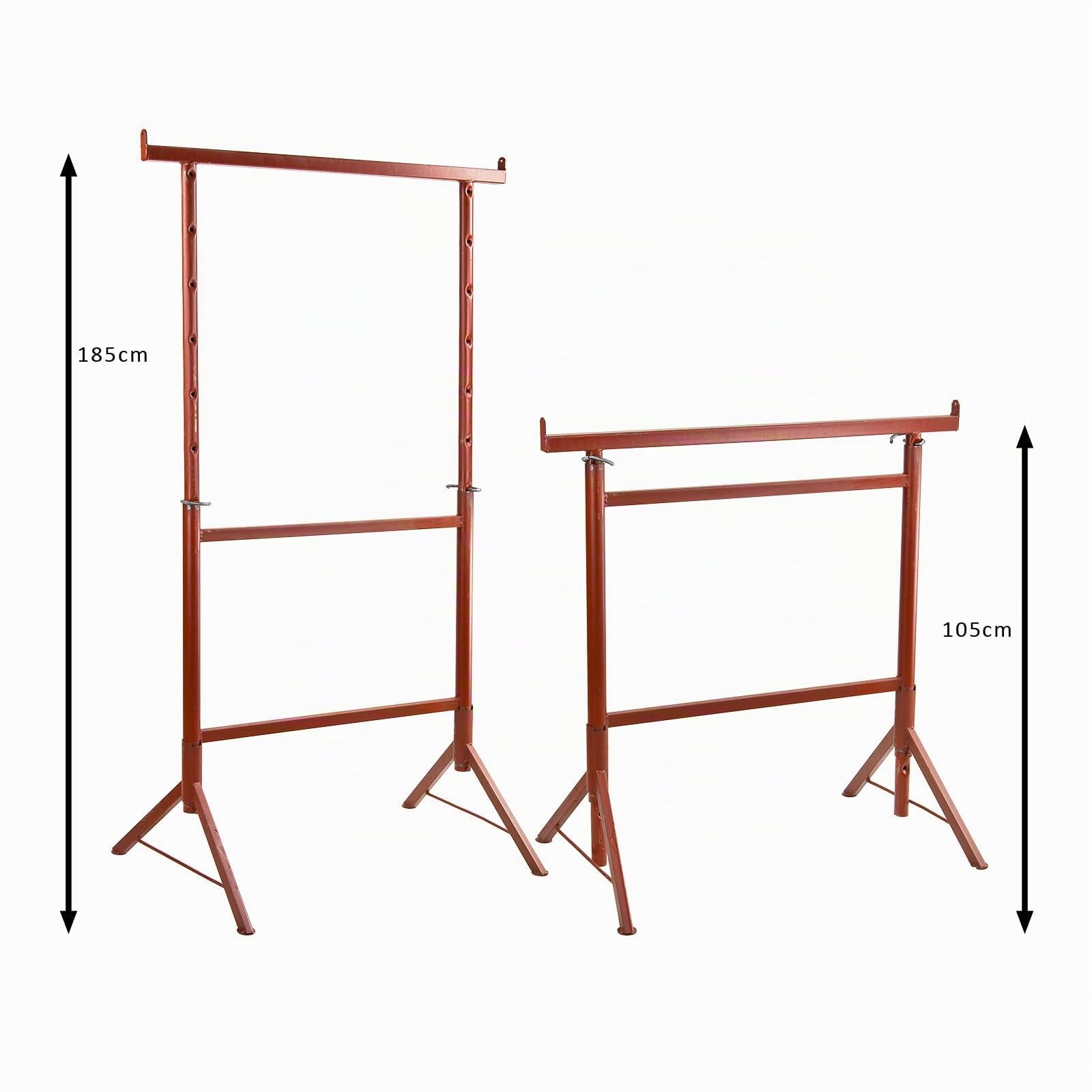 DEMA Gerüstbock höhenverstellbar – Maurerbock, Unterstellbock, Baugerüst – stabil, klappbar, belastbar – bis 150 kg, für Bau, Werkstatt, Renovierung, Heimwerken, Montage