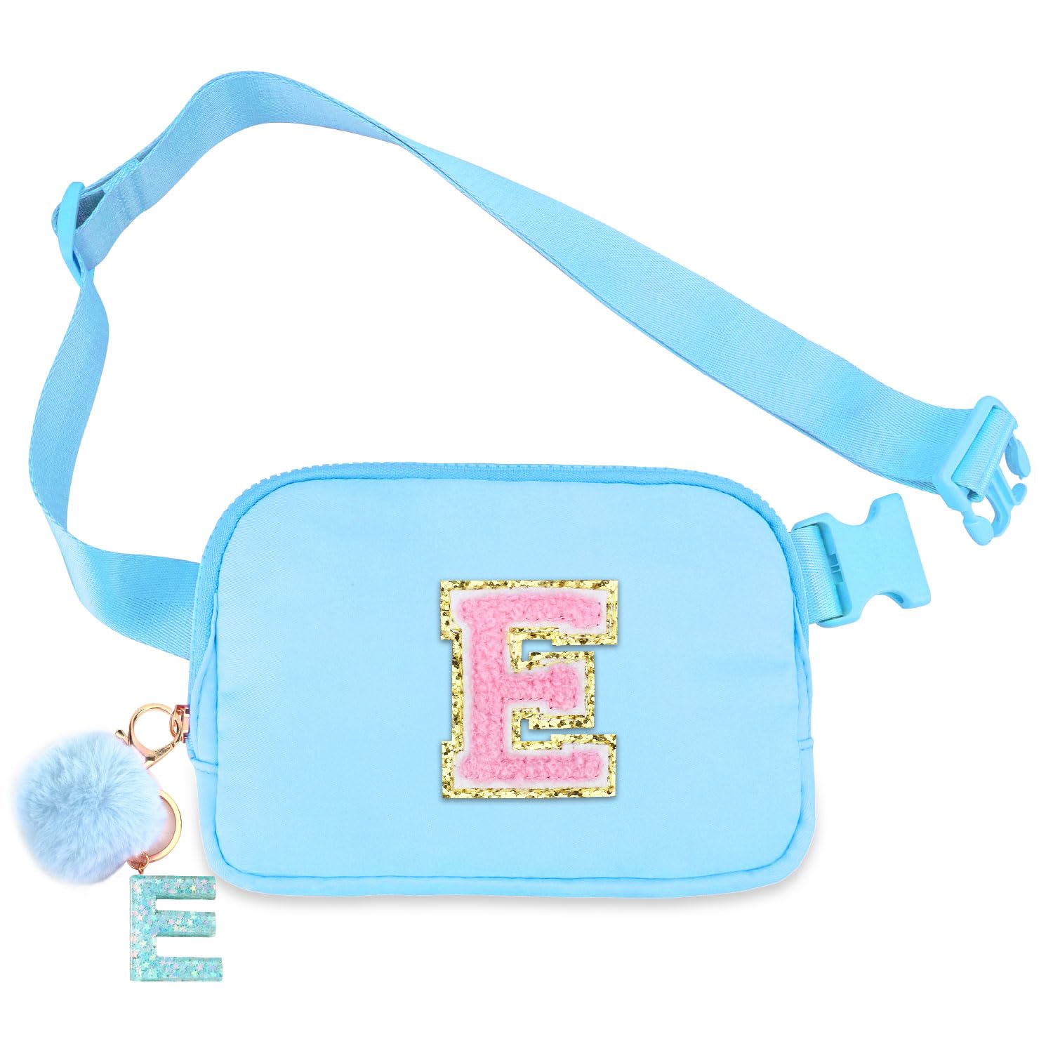 Belt Bag Fanny Pack for Girls - Women Initial Crossbody Bag for Birthday Gifts for 5 6 7