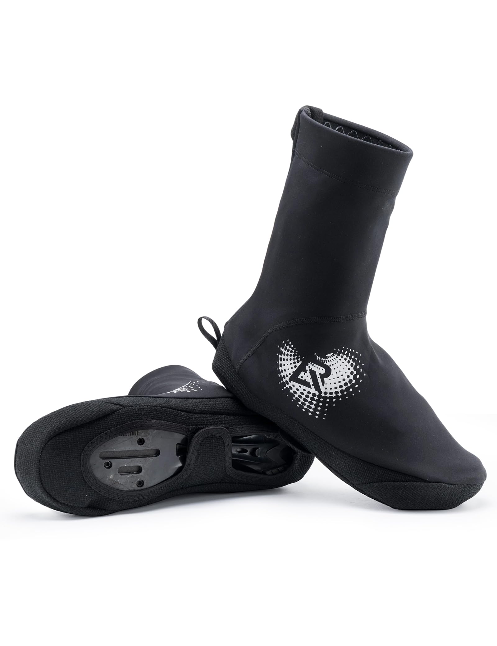 ROCKBROS Couvre-chaussures de cyclisme d'hiver thermique et imperméable, couvre-chaussures de cyclisme coupe-vent et élastique, pour VTT, vélo de course et Gravel