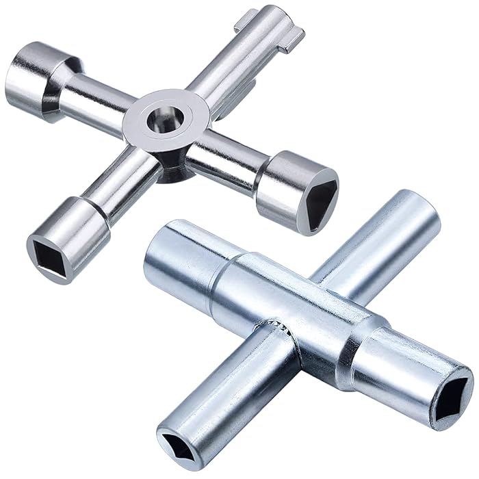 Buy Multifunction 4way Sillcock Key Plated Steel Water Keys and 4way