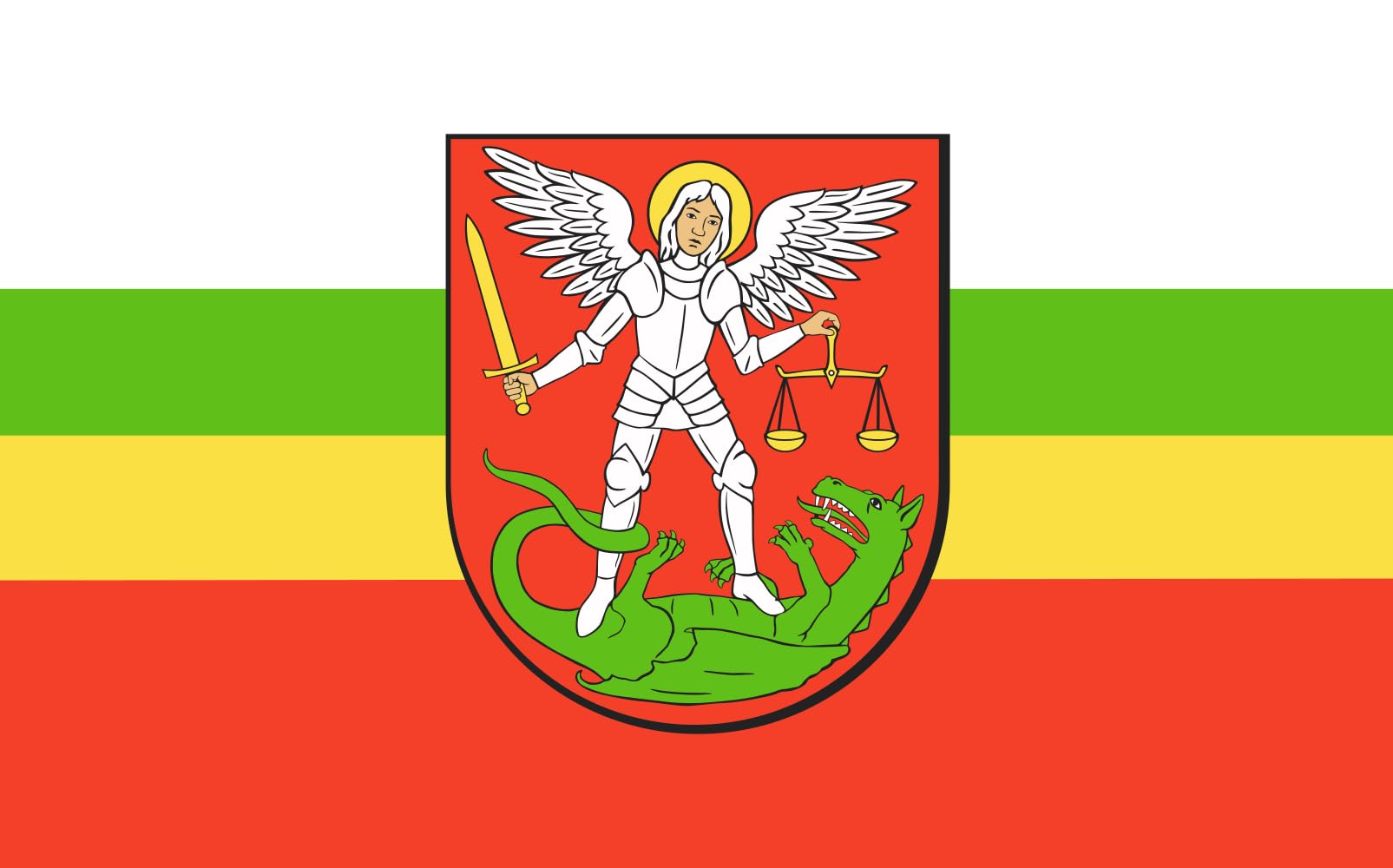 Drapeau grand POL Biała Podlaska de qualité supérieure pour pavillon