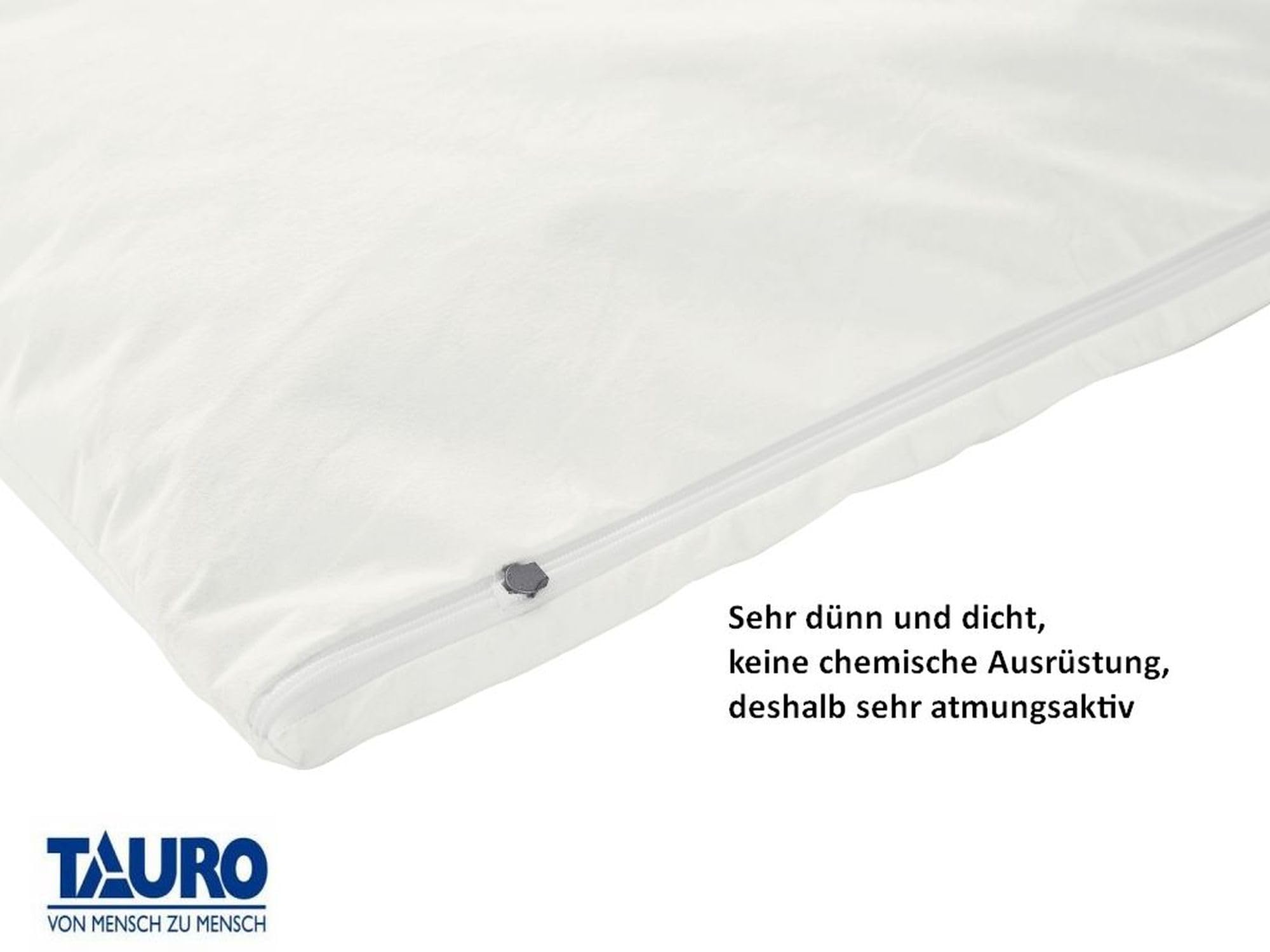 TAURO Allergiker Bettdeckenbezug Encasing 135x200 cm | Anti-Milben Oberbettbezug milbendicht | Zertifizierter Schutzbezug mit Reißverschluss