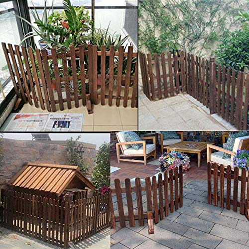 Arlai 50x30cm(LxH) Scalable Instant Fence Country Corner Picket Garden Creations Patio Wood Fence