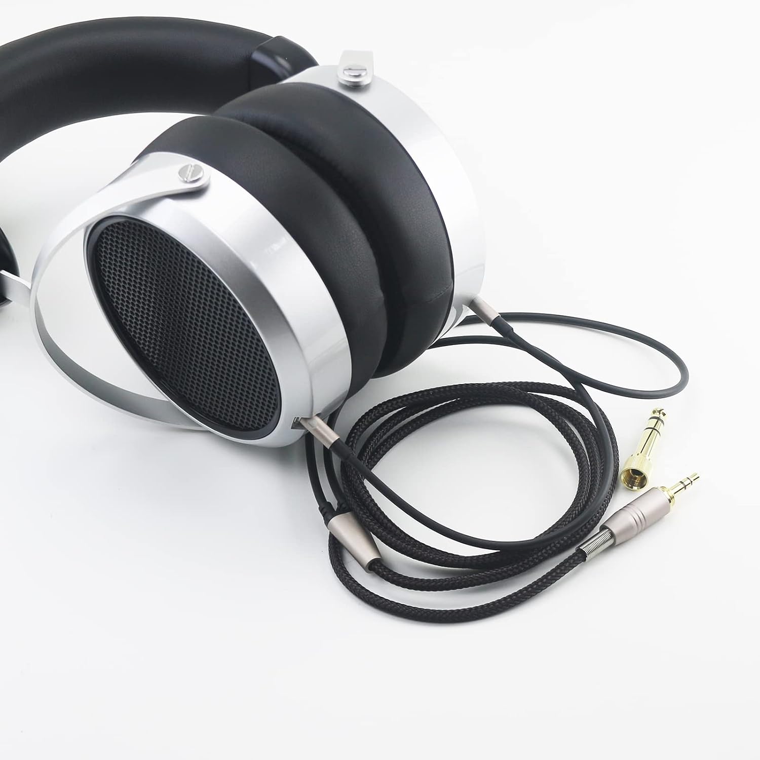 Replacement Audio Upgrade Cable Compatible with Hifiman Sundara, Ananda, Arya, HE400SE, Edition XS, HE4XX Headphones 3.5mm/6.35mm to Dual 3.5mm end 1.2m/4ft