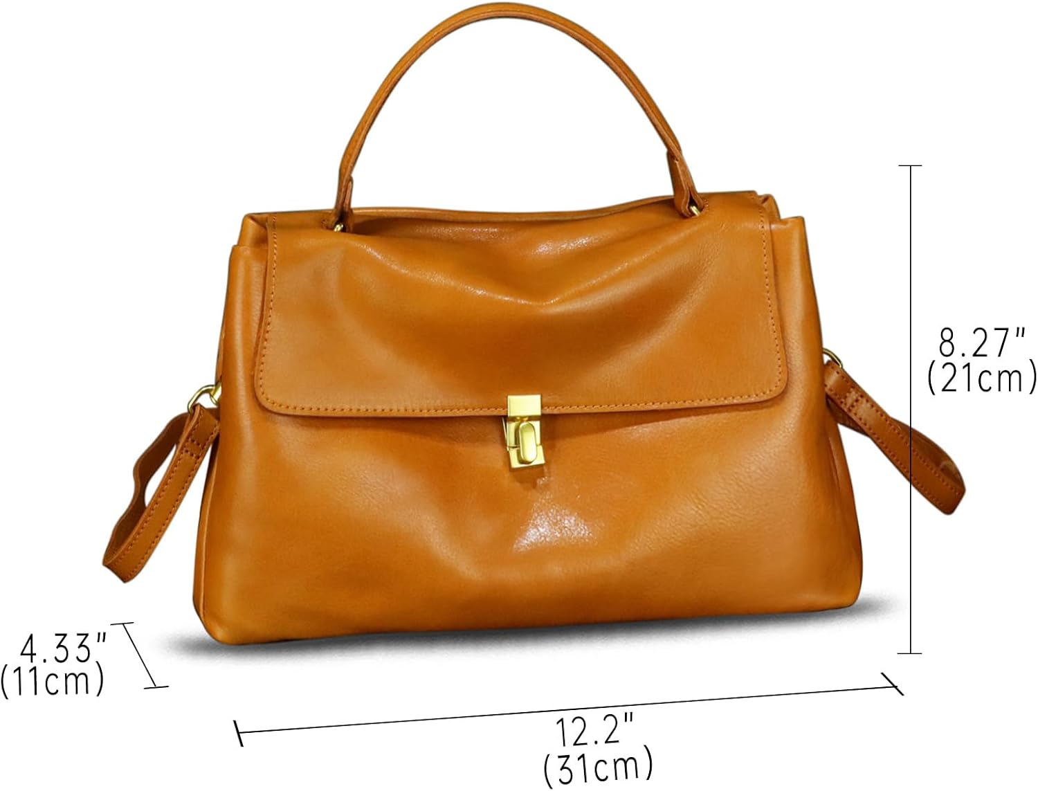 Genuine Leather Handbag for Women Crossbody Shoulder Bag Designer Satchel Purse