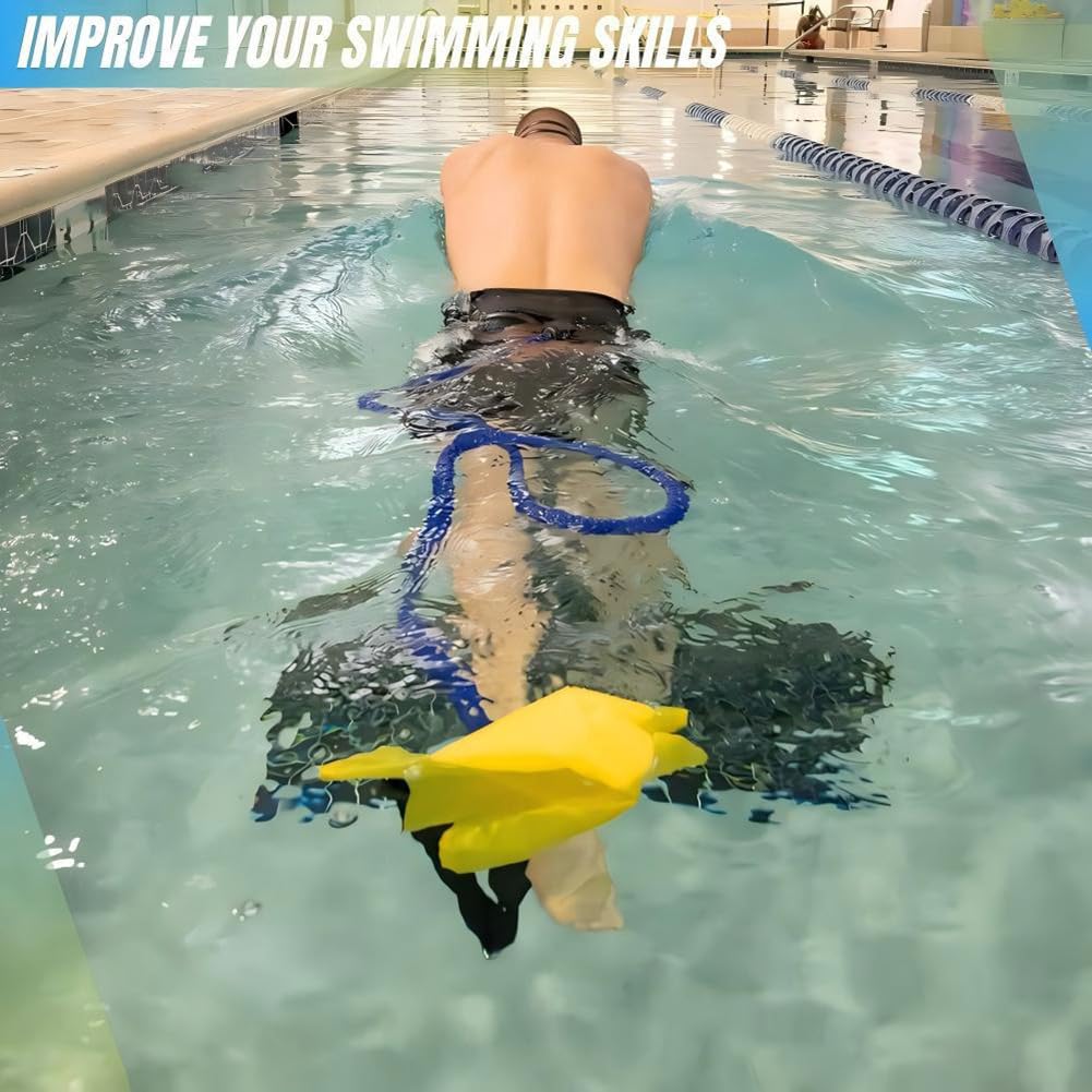 Cintura da allenamento per nuoto con paracadute, imbracatura stazionaria per esercizi di resistenza in piscina, cinghie regolabili in neoprene alla caviglia per trapano di forza, unisex, per
