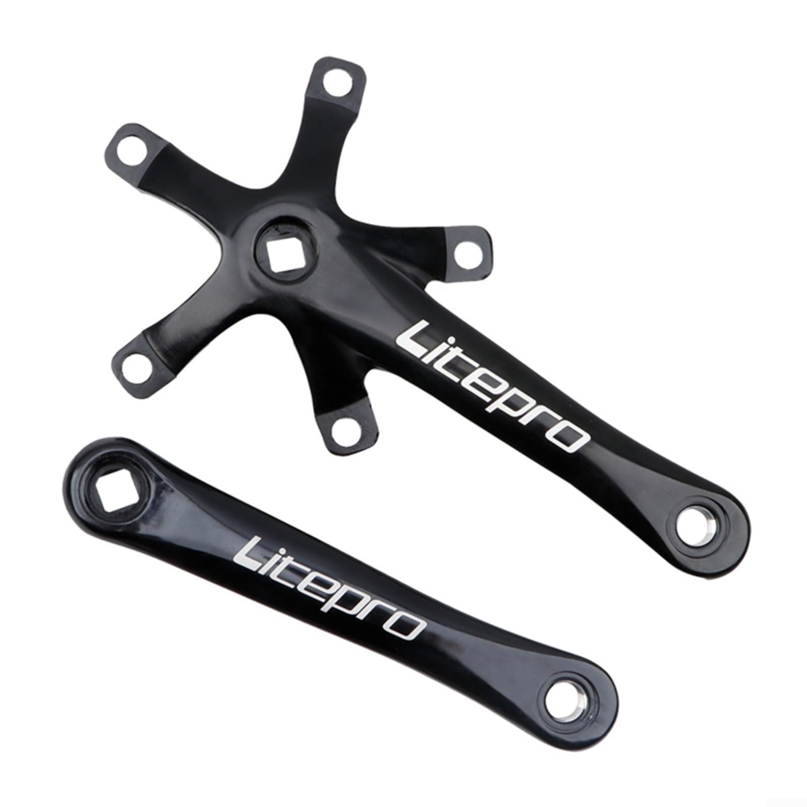 Pedivella/corona per bici, in lega di alluminio, 170 mm, accessorio per bicicletta a velocità singola da strada e mountain bike (manovella nera)