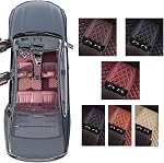 Tapis de sol personnalisés sur mesure pour les voitures - Couverture complète de luxe tout temps en cuir anti-dérapant 99% des voitures, des camions & VUS (Noir) 8 Rouge)
