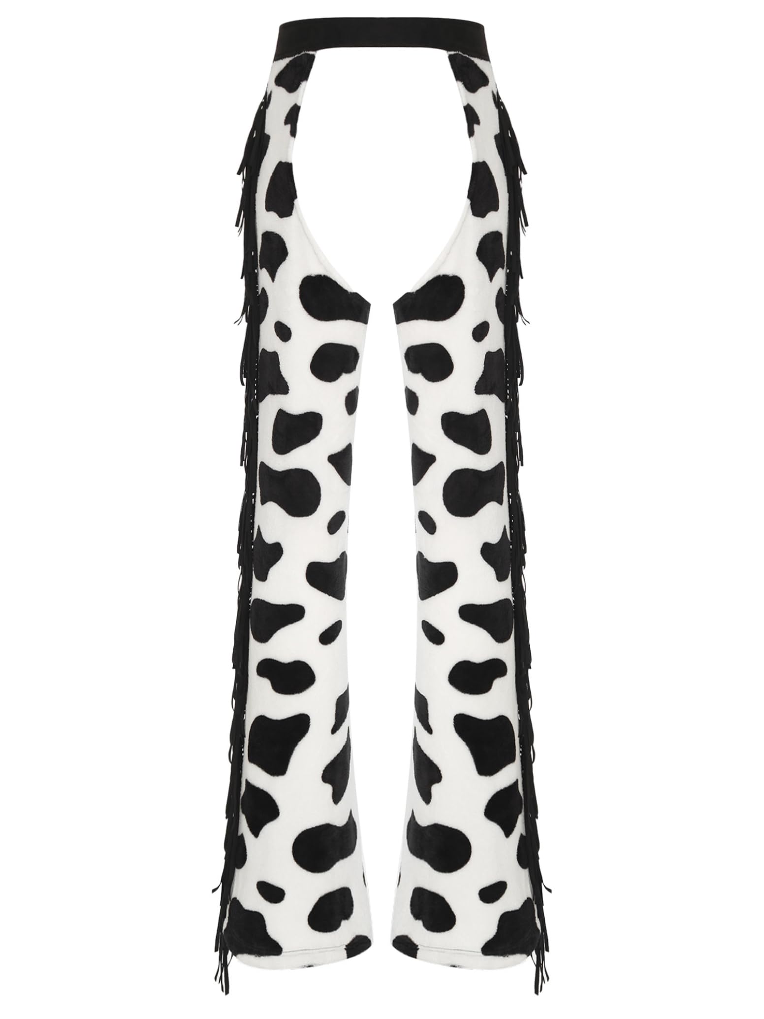 inlzdz Pantalones Largos Con Estampado De Vaca Para Mujer Pantalones De Vaquera Occidental Para Motociclista Disfraz De Halloween Para Cosplay
