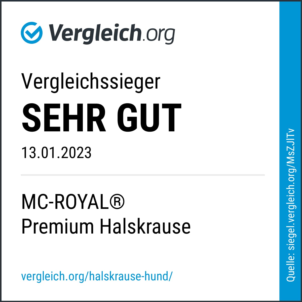 NEU: MC-Royal®Premium Halskrause - aufblasbare Premium Halskrause für Hunde und Katzen [zuverlässiger Schutz] - Hundehalskrause - Leckschutz Hund - Hundekragen - Halskrause Katzen - Schutzkragen Hund