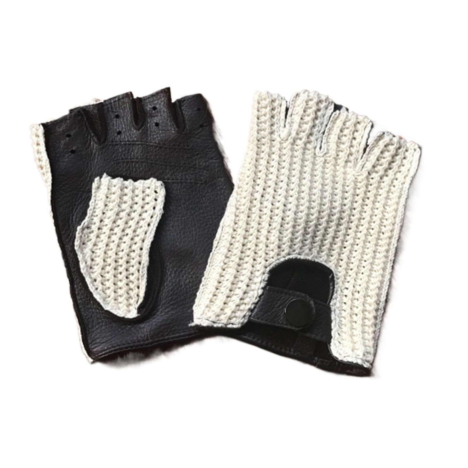 Guanti da guida in pelle Guanti in pelle da uomo, eleganti, for moto, con dita intere, lavorati a maglia, for ciclismo, equitazione, all'aperto