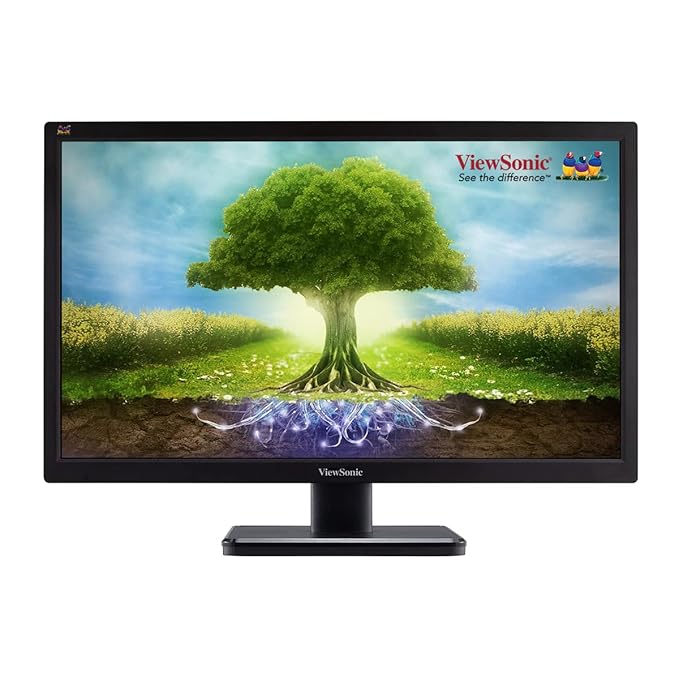ViewSonic Va2223H 22 Inch (55.9 Cm) Tn Panel Full Hd 1920 X 1080 Pixels, Narrow Bezel, 102% Srgb, 250 Nits, Eco-Mode, Viewmode, Flickerfree & Bluelight Filter, Vga & Hdmi, Black at Rs. 6500