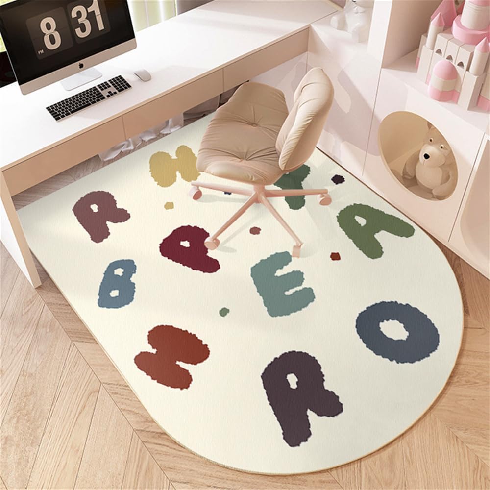 SSDDLZEQ Premium durable range Multifunctional Wooden Floor Protector For Cartoon-themed Computer Gaming Chairs(Letter,100x140cm)