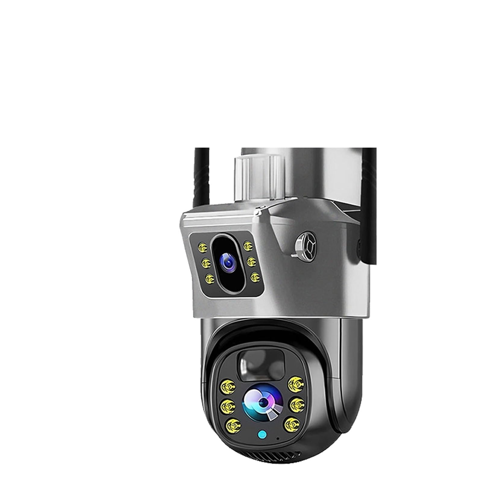 OSHPMBDLYFJ V380 Pro WiFi Solar Camera 4G Dual Lenses Outdoor 8MP Low Power Battery IP Camera PIR Night Vision 4K CCTV Security Protection(4G Cam 64GB Card)