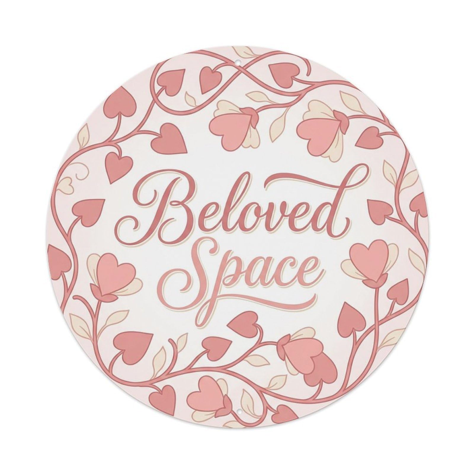 Romantic She Shed Floral Beloved Space Metal Tin Sign