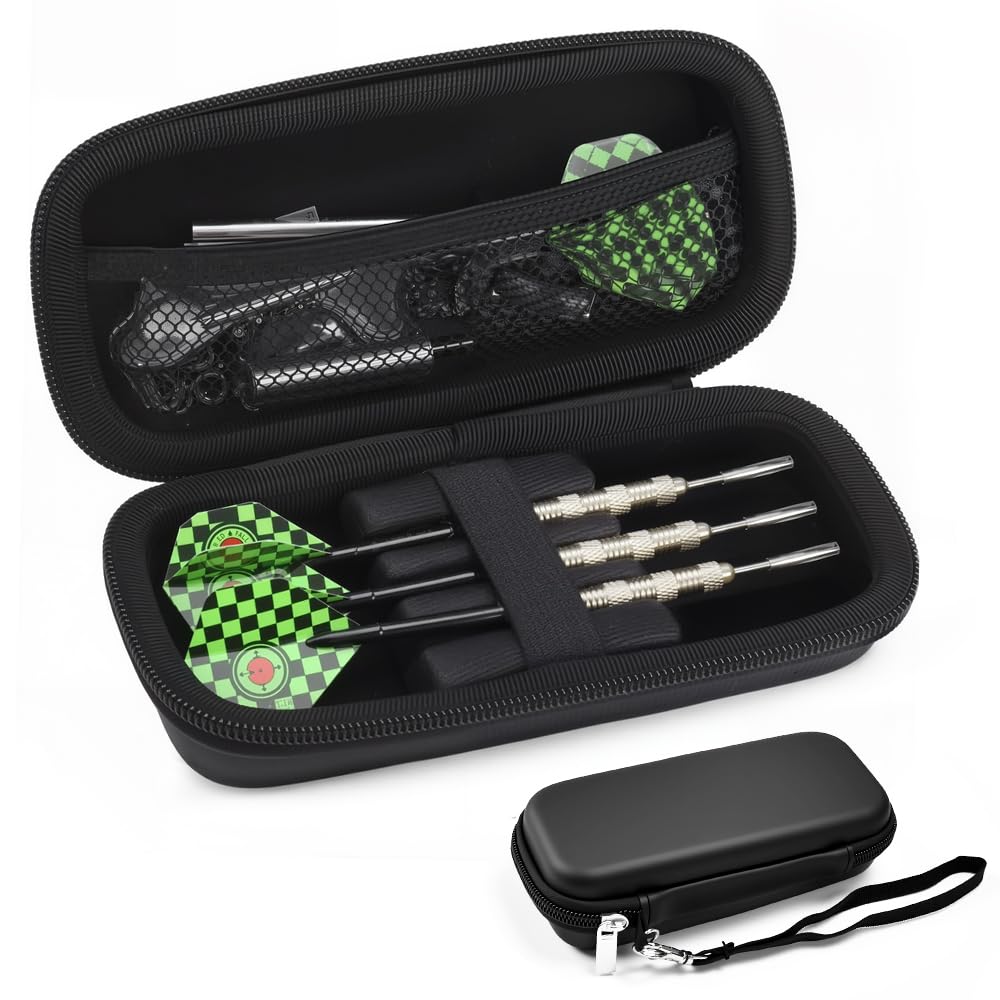 Bolsa para Dardos Estuche, Funda Rígida para Dardos Funda de Transporte para Dardoso Fundas de EVA Estuche Dardose para 3 Dardose,para Vuelos, Puntas, Eje, Anillos de Goma