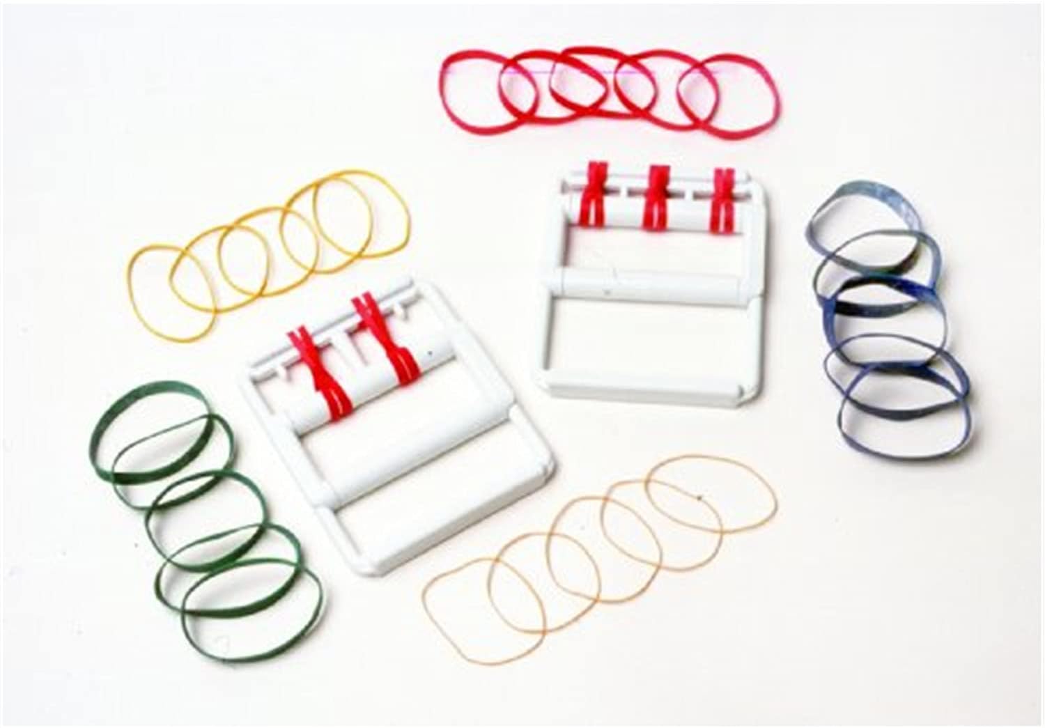 CanDo Color-Coded Latex-Free Rubber Band Hand Exerciser, 10 Each Bulk