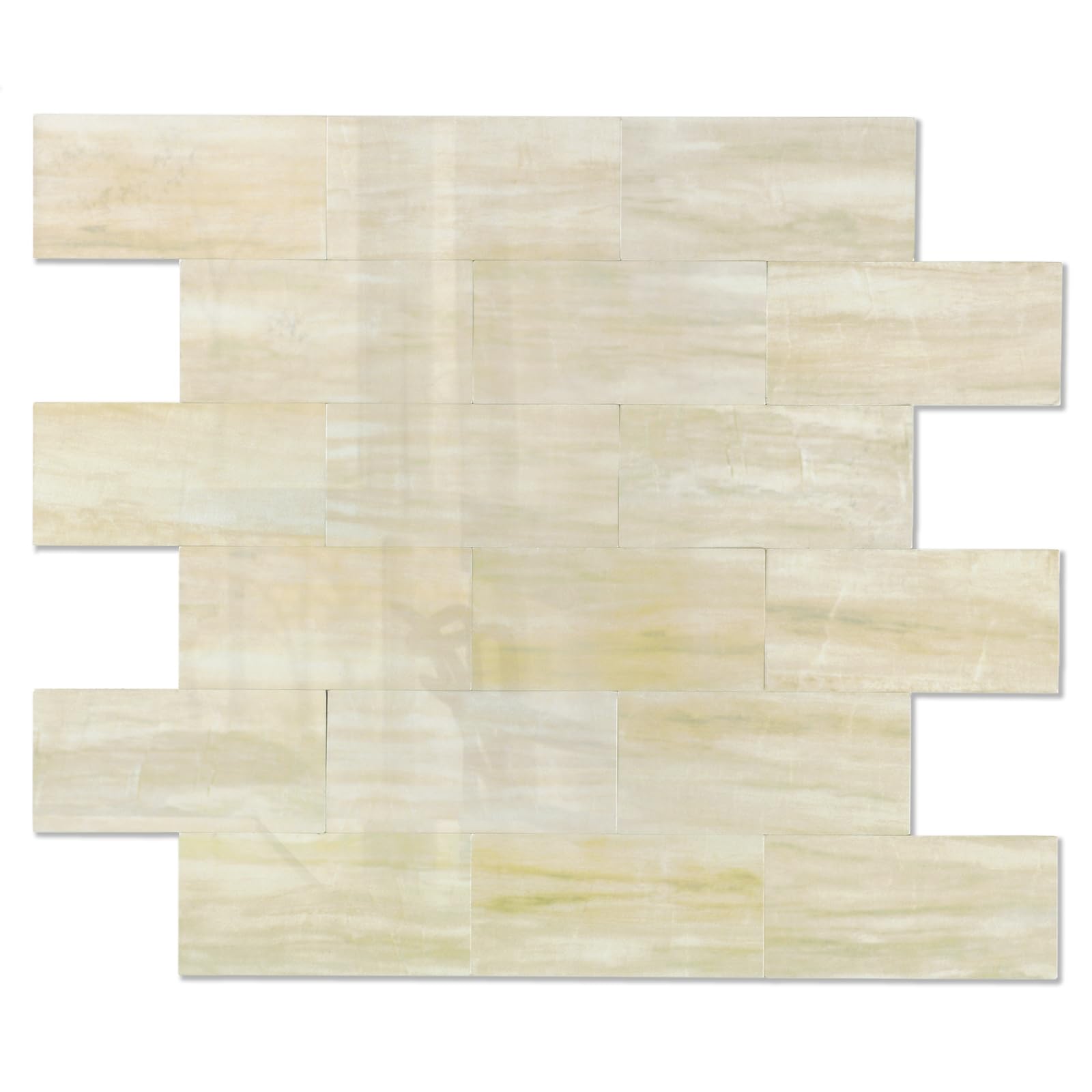 2026 New Upgrade Peel and Stick Backsplash Tile, Peel and Stick Wall Tile for Kitchen, Bathroom, Fireplace, Laundry (Light Orange, 10 Packs)
