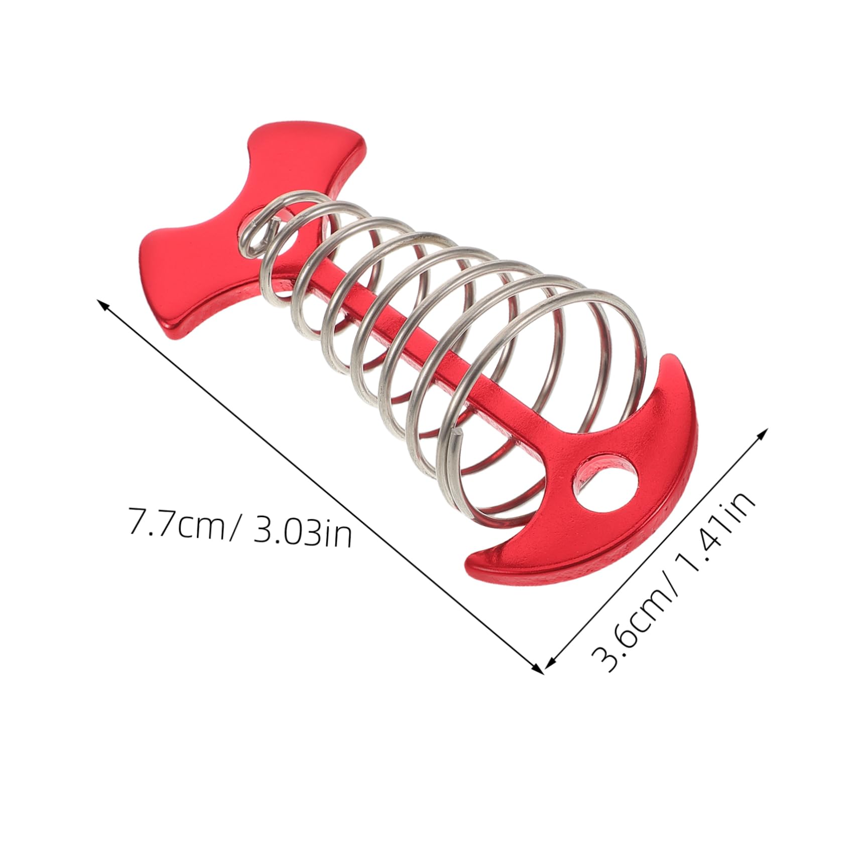 VICASKY 10pcs Fish Bone Tent Stakes for Outdoor Camping Windproof Deck Anchors with Spring Buckles Lightweight and Portable Design for Secure Anchoring Wooden Decks